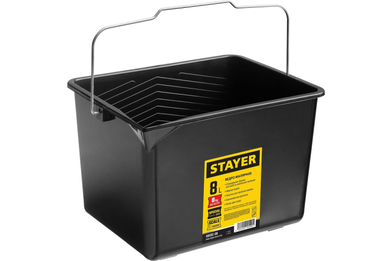 Малярное пластиковое ведро STAYER 8 л, MASTER 06092-08