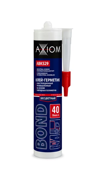 Клей-герметик BOND на основе гибридных полимеров бесцветный | ШОР 40 280 мл AXIOM ABK529