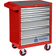 МАСТАК Тележка инструментальная, 6 ящиков, красная 521-06581R